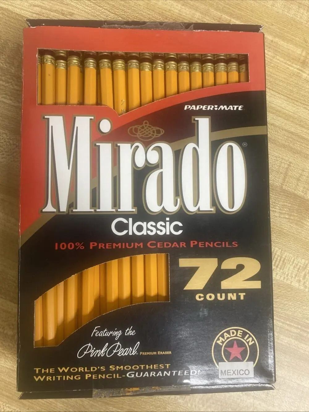 Paper Mate Mirado Classic 100% Premium Cedar Pencils 72 Count Pack -70 In Pack